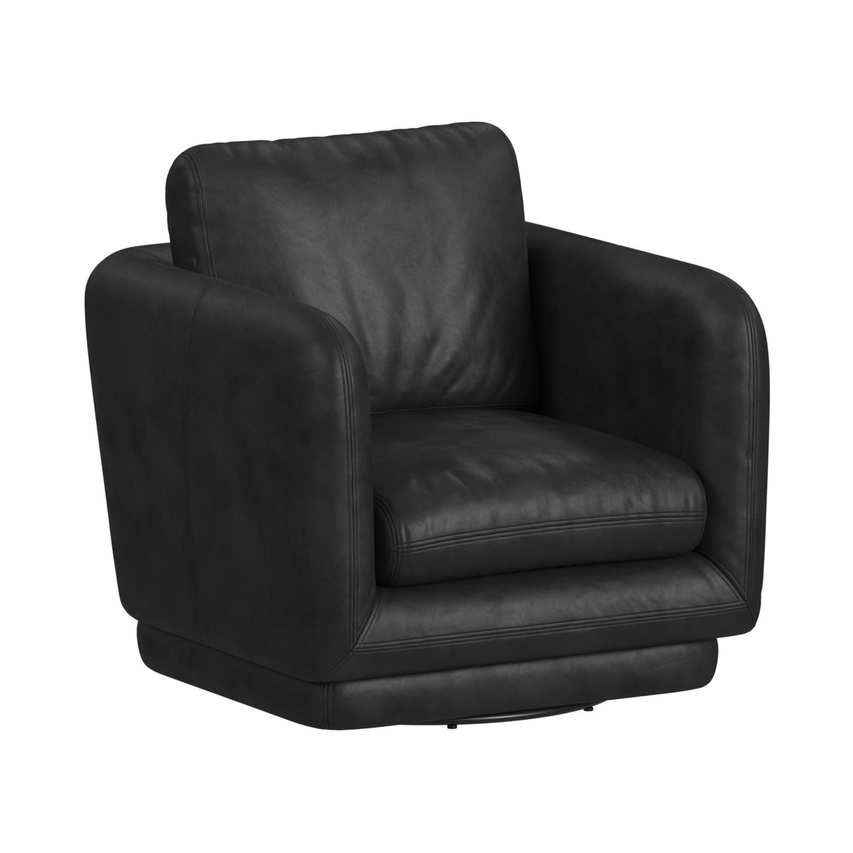 Winger Swivel Chair in Simba Black by Elements International