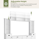 Minimalist Entertainment Wall Unit Set With Bridge For TVs Up To 75"