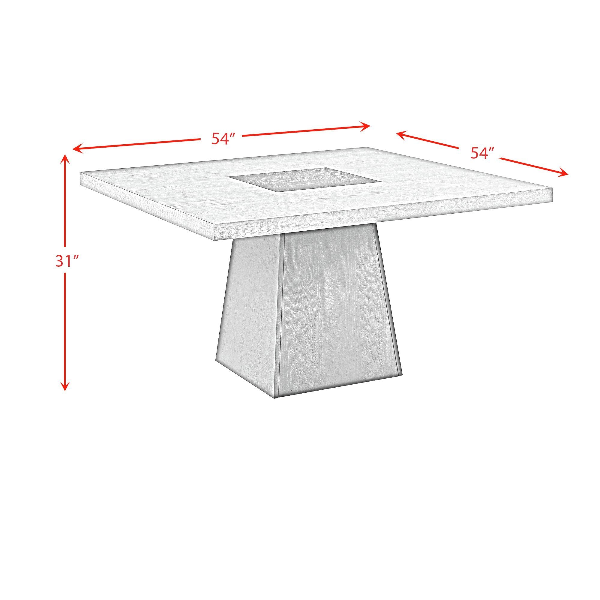 Jemma Square Dining Table in Gray / Dark Espresso by Elements International, view 11