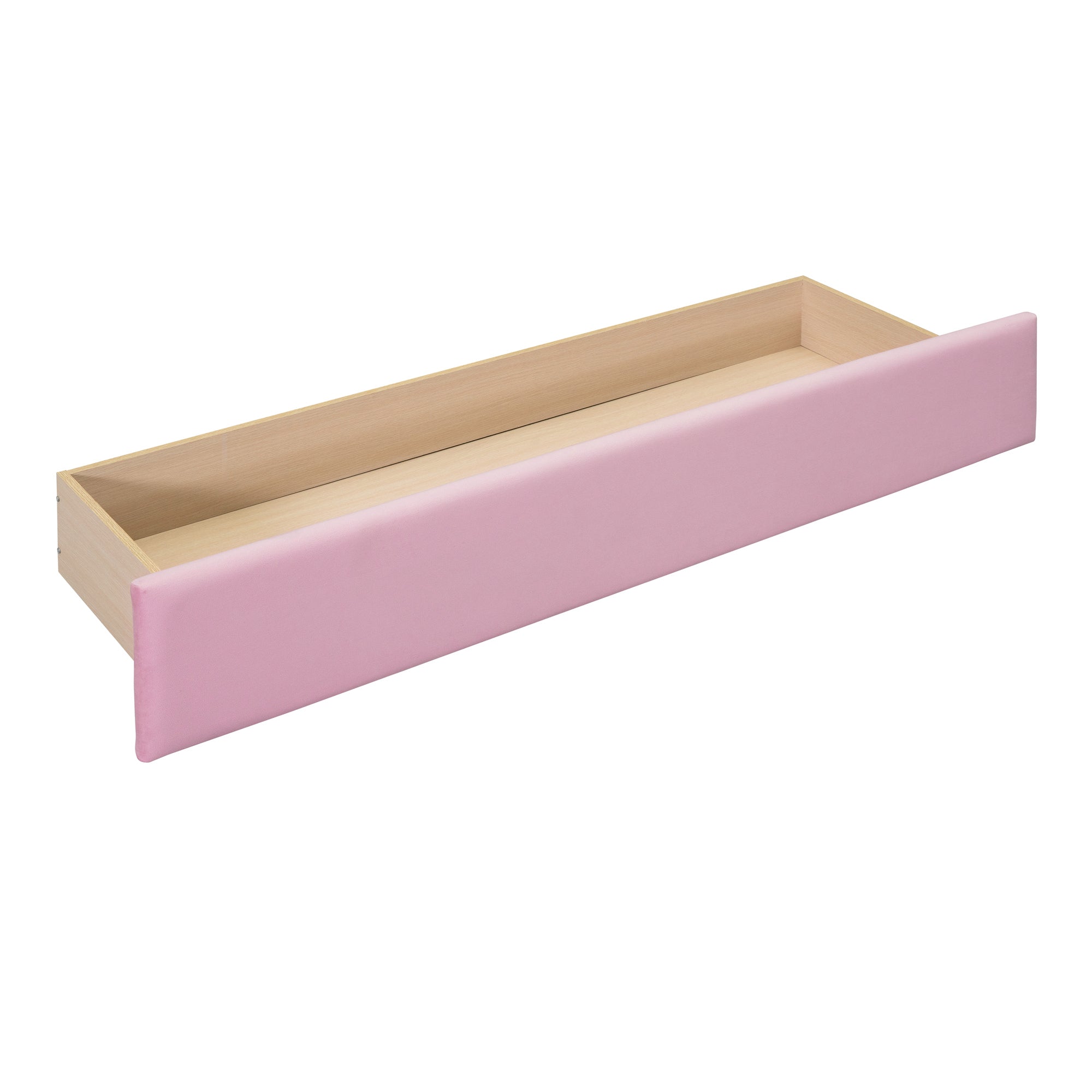 Queen Size Storage Bed Velvet Upholstered Platform Bed with a Big Drawer - Pink - Atlantic Fine Furniture Melbourne FL