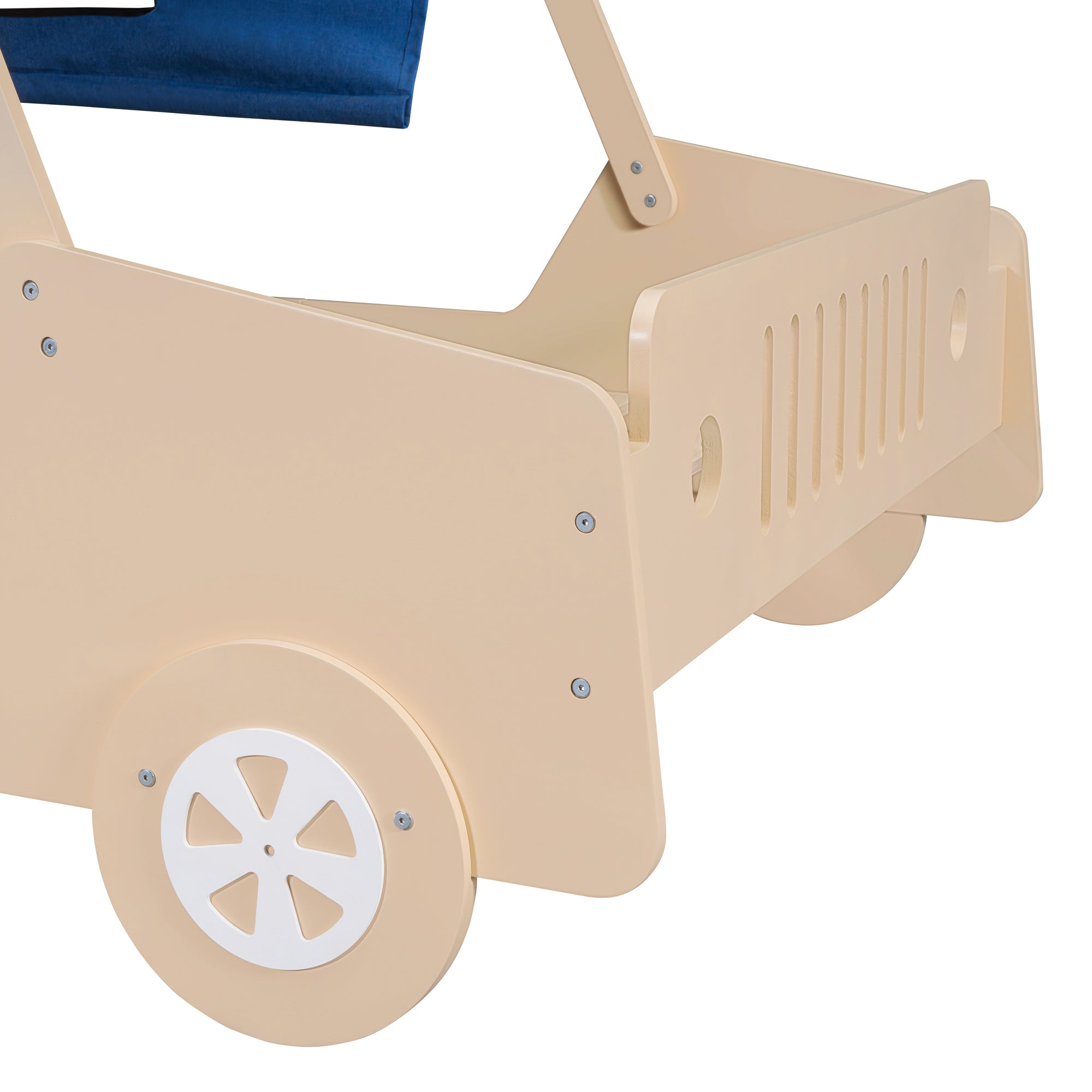 Full Size Car Shaped Bed with Tents,Natural