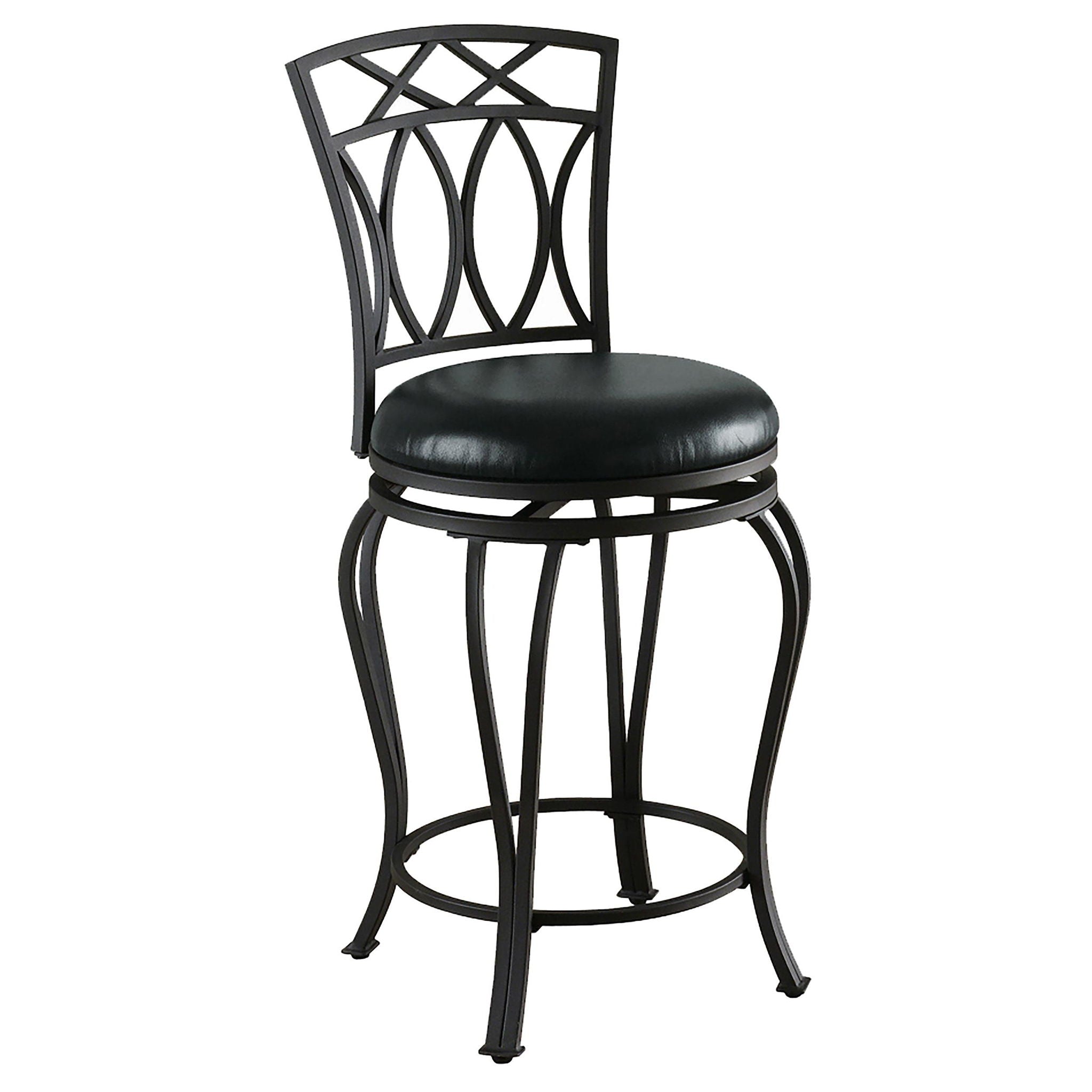 Adamsville Upholstered Swivel Counter Height Stool Black - Atlantic Fine Furniture Melbourne FL