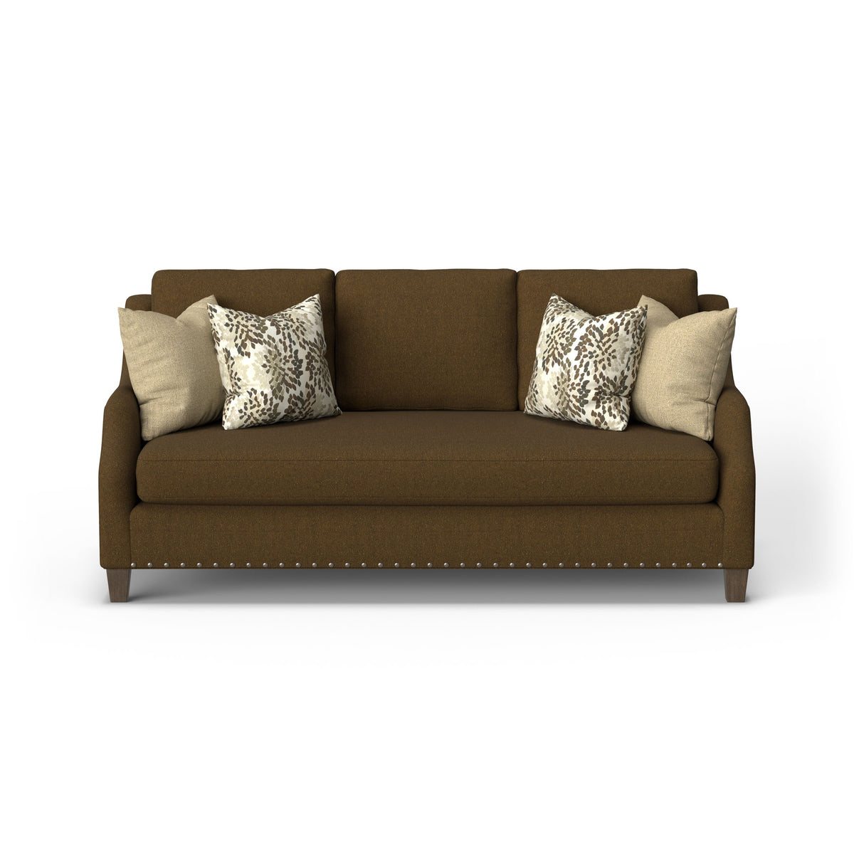 Gianna - Fabric Bench Sofa With Nailhead Trim