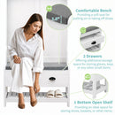 Hall Tree With 6 Hooks And Hinged Lid, Coat Hanger, Storage Bench, 3 In 1 Design