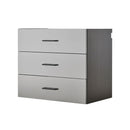 Astro Series - Metal Wall Mounted Base Drawer Storage Cabinet With Soft Closing Features - Metallic Gray
