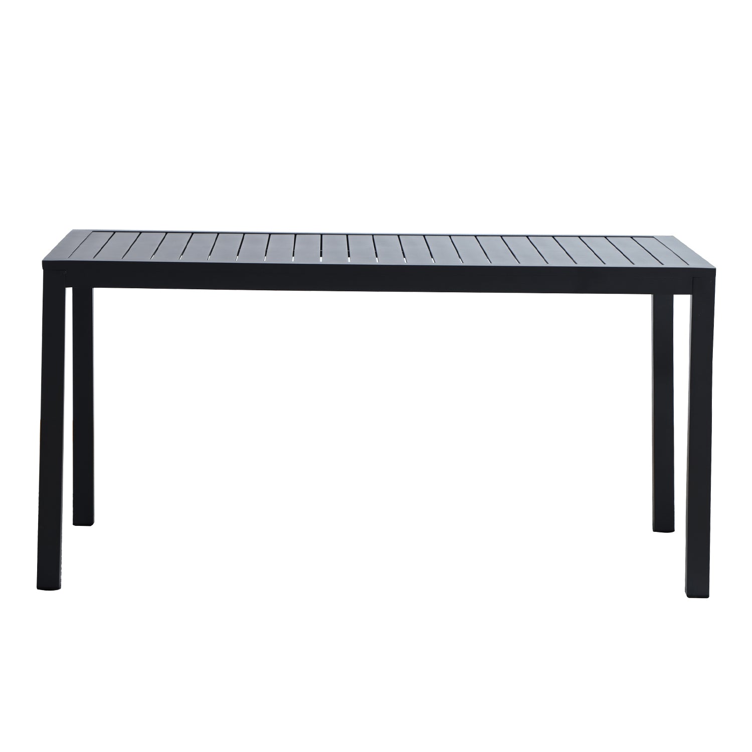 Outdoor Indoor Dining Table 59''L x 36.61''W Rectangle Aluminum Dining Table for Patio Garden Kitchen