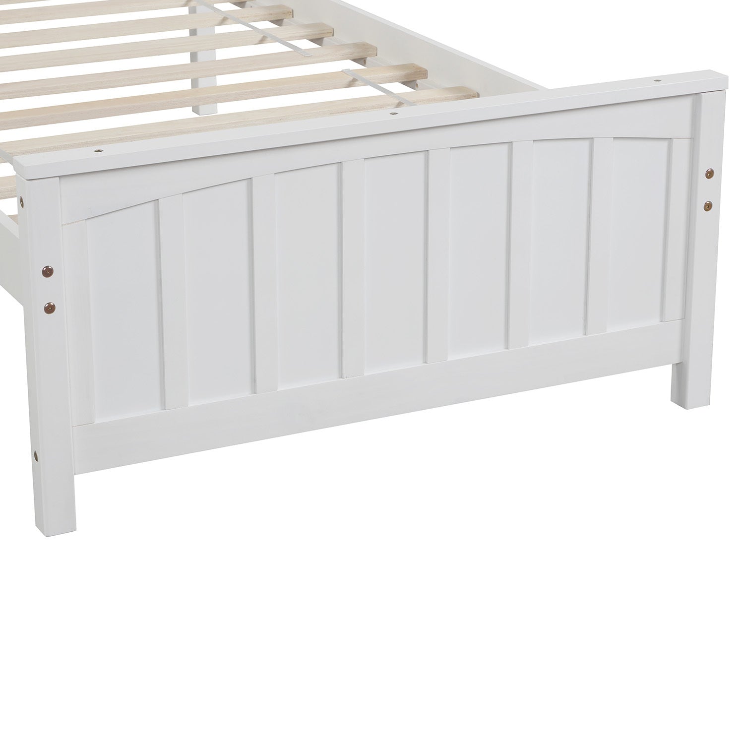 Wood Platform Bed Twin size Platform Bed, White(Old Sku:WF190776AAK Less two center support legs)