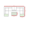 Wicker Sectional Seating Group With Plush Cushions