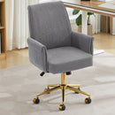 Ergonomic Mid-Back Office Chair With Striped Velvet Fabric