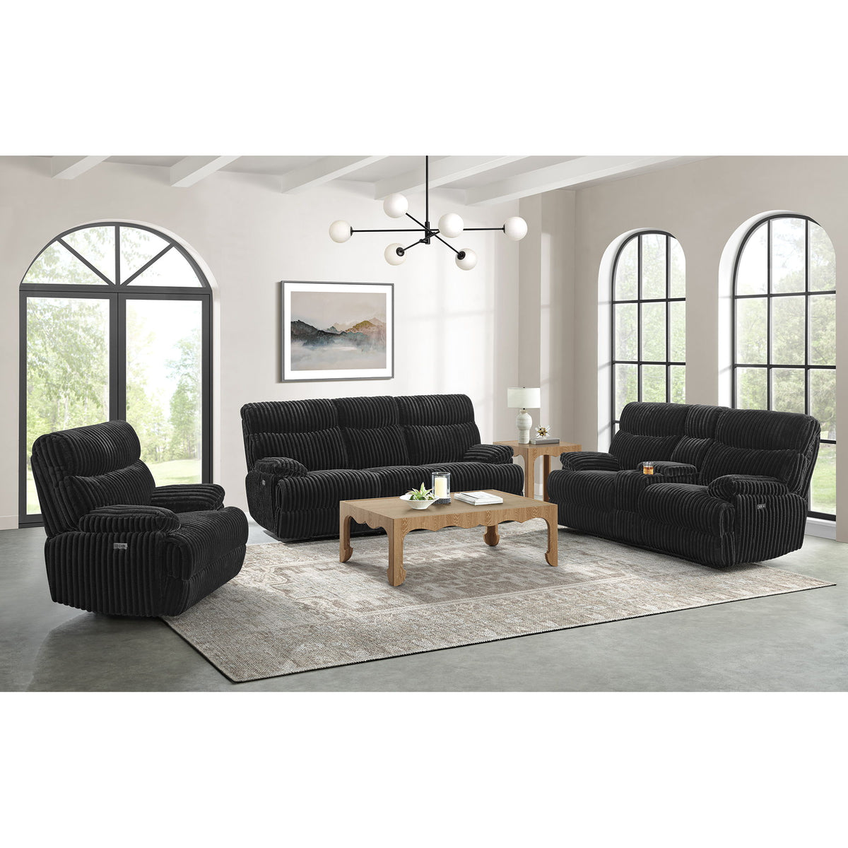 Admiral Motion Sofa in Black by Elements International, view 12