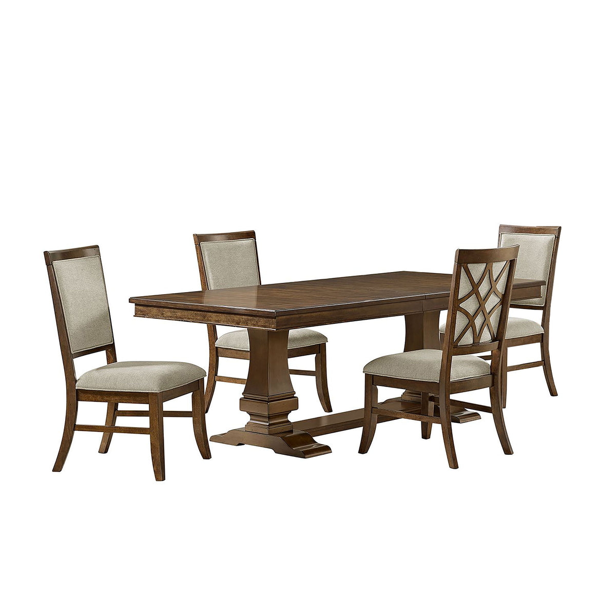 Phillipe Standard Height Dining Set in Dark Brown by Elements International