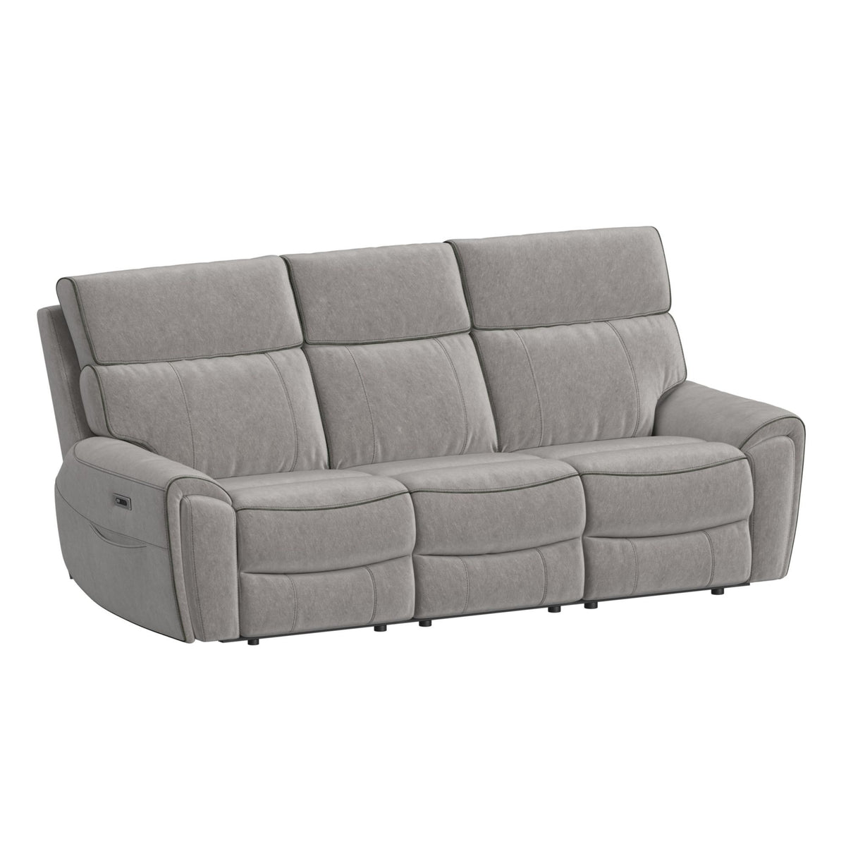 Jackpot P1 Sofa With Heat Massage in Explore Light Gray by Elements International