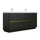 Bathin Freestanding Bathroom Vanity With Double Sinks, Bathroom Storage Vanity Cabinet With Stone Resin Countertop And Soft Close Drawers
