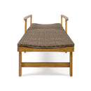 Hampton - Style Wood And Wicker Chaise Lounge With Adjustable Features And Natural - Natural