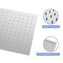 Luxury Rain Shower Head With Adjustable Arm, 10" Square, Stainless Steel - Brushed Nickel