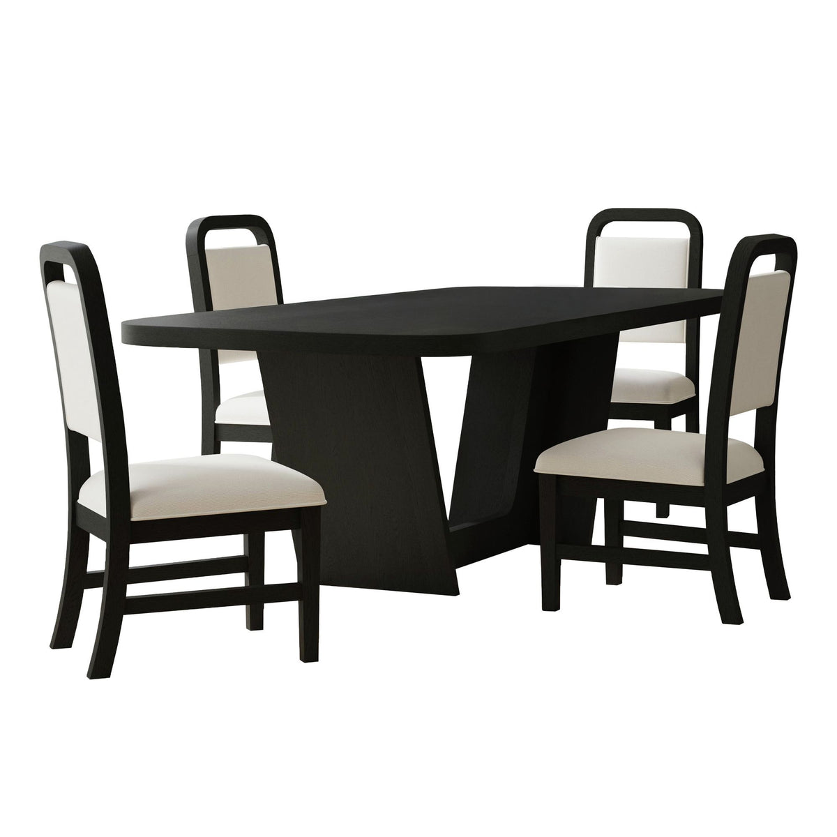 Ridgemont Standard Height Dining Set in Black by Elements International, view 6
