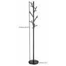 Clover - 18 Hook Freestanding Metal Coat Rack Hat Hanger - Black