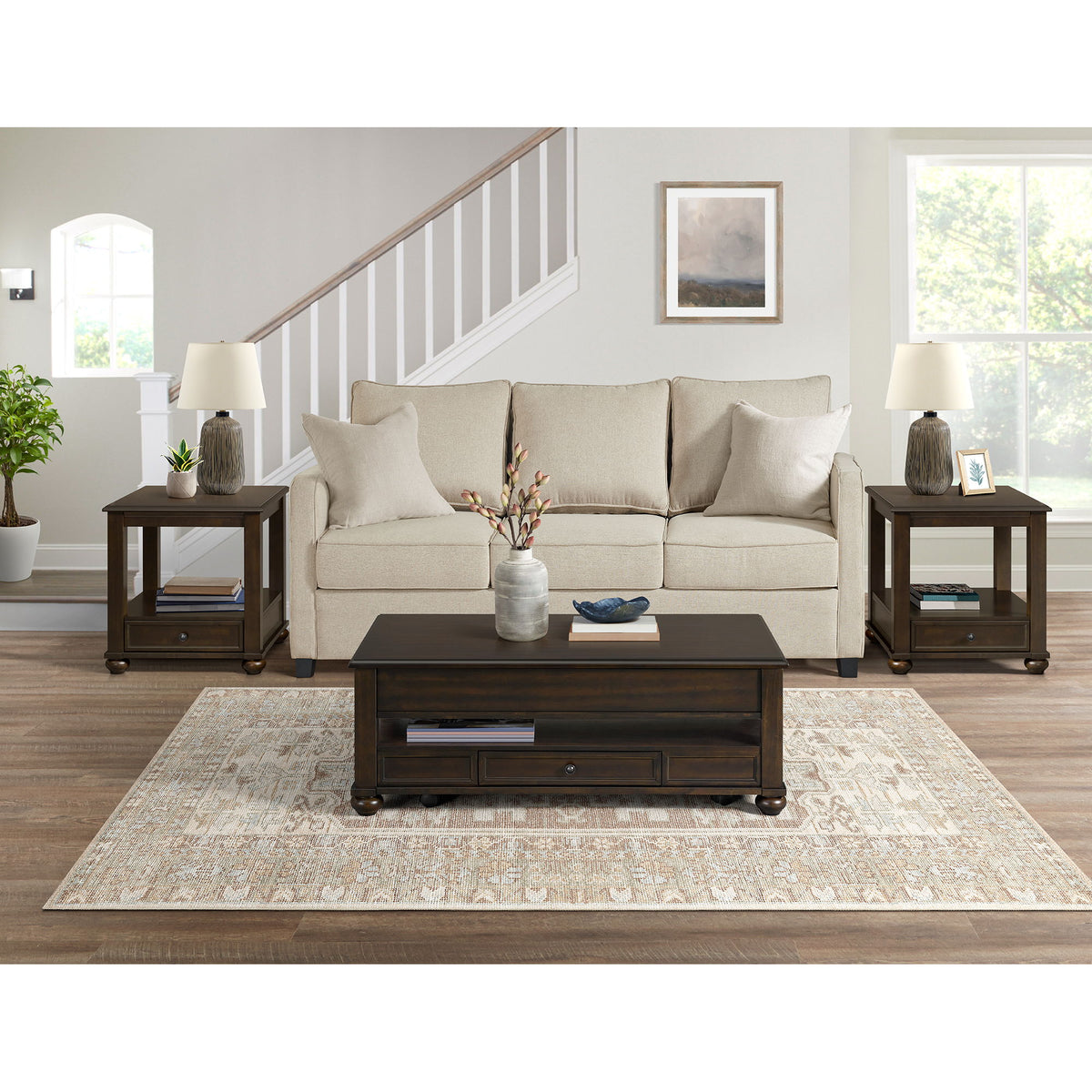 Wagner Occasional Table Set in Dark Brown by Elements International, view 13