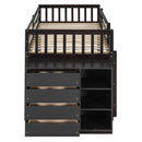 Bunk Bed With 4 Drawers And 3 Shelves