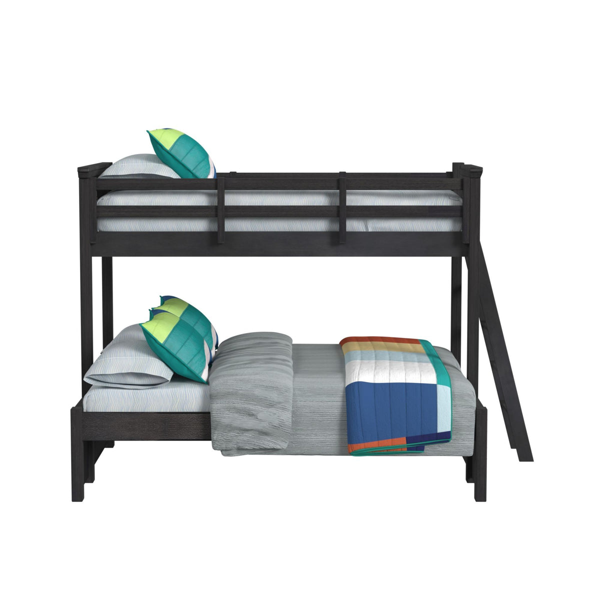Hampton Kids Bunk With Ladder in Black by Elements International, view 13