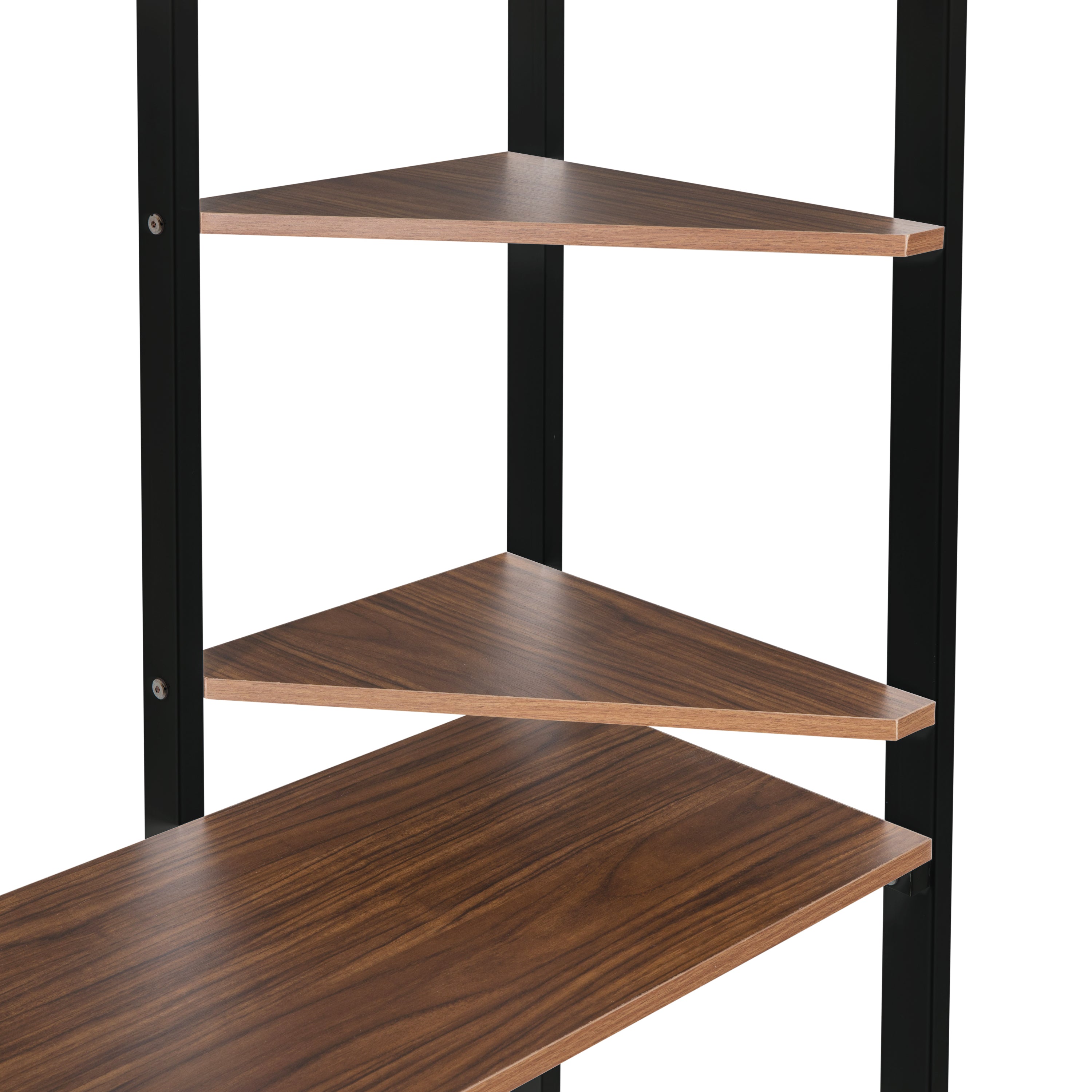 Twin Metal Loft Bed with 2 Shelves and one Desk ,BLACK(Old SKU: MF281206AAB)