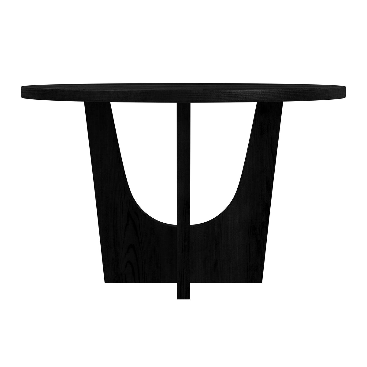 Oregon Round Table With Wood Top in Black by Elements International, view 12