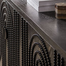 Modern Sideboard Cabinet With Decorative Nailhead Accents, Stylish Storage Solution For Dining, Living Rooms - Black