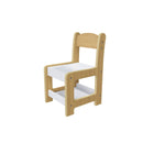 3 In 1 Kids Study Table & Chairs Set Multi Functional Activity Table With Detachable Blackboard Top - Natural Wood