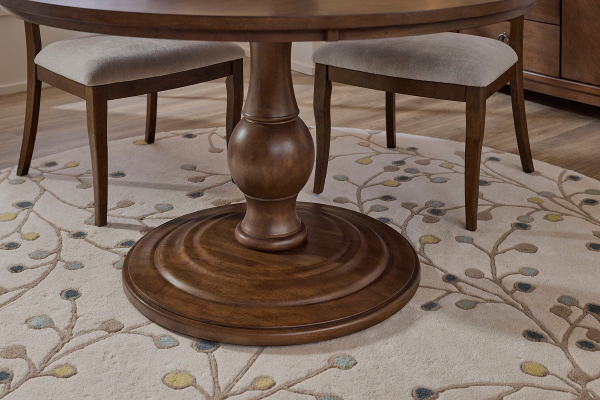 Bellevue - Round Dining Table - Whiskey Brown