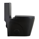 1.1 / 1.60 Gpf Dual Flush 1 Piece Toilet, Water Saving Elongated Comfort Height Floor Mounted, Soft Close Seat, 1000 Gram Map Flushing Score Toilet - Matte Black