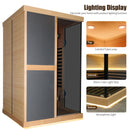 Double Person V Shaped Far Infrared Sauna Room - Natural