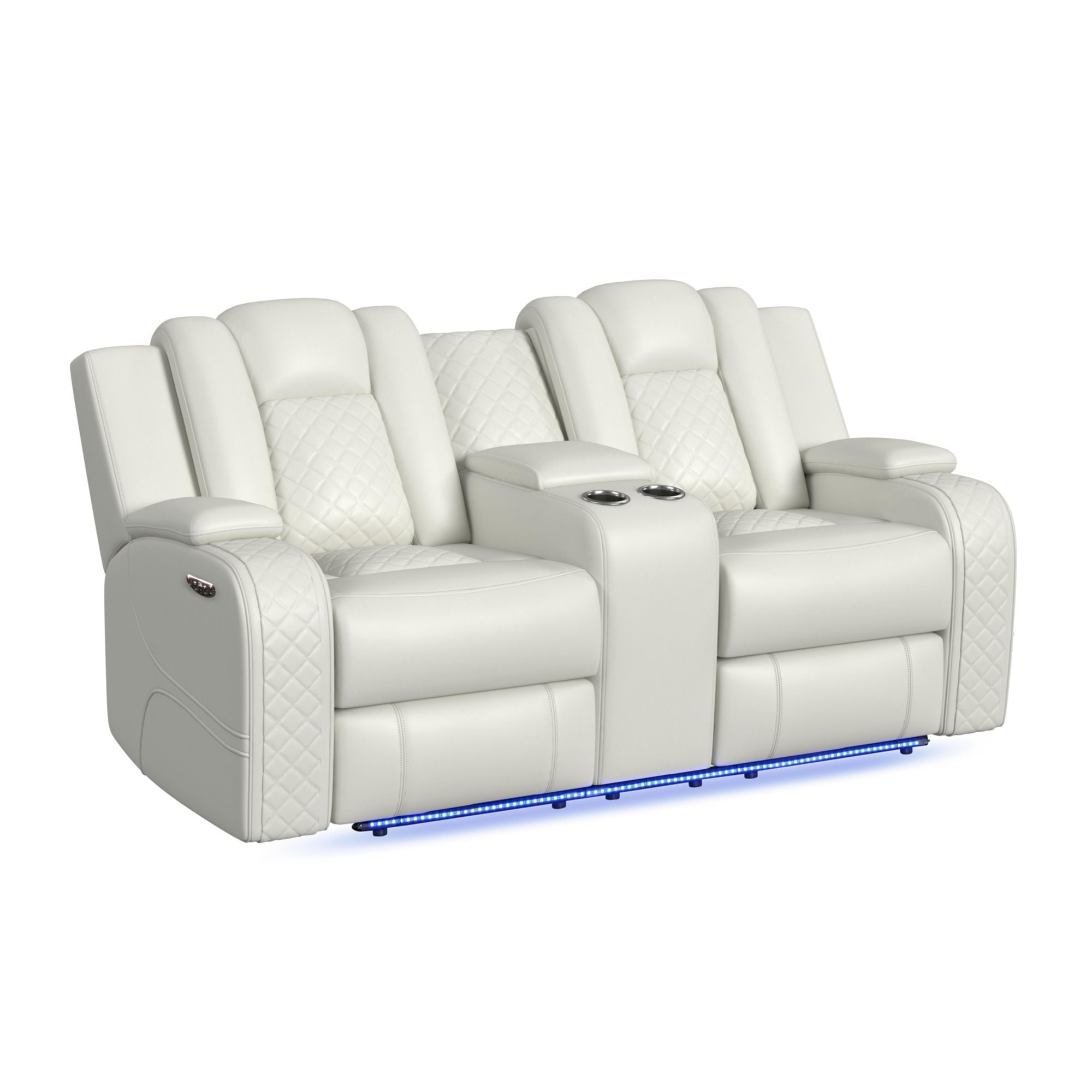 Carlo - Power Motion Loveseat With Power Headrest, Console And LED