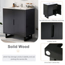 Bathroom Vanity Set With Sink, Combo Cabinet, Bathroom Storage Cabinet, Solid Wood Frame