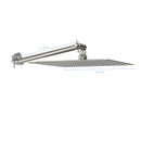 Luxury Rain Shower Head With Adjustable Arm, 10" Square, Stainless Steel - Brushed Nickel