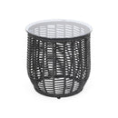 Boho Arias - Side Table With Tempered Glass Top And Rattan Wrap