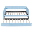 Upholstered Daybed Sofa Bed With Trundle Bed