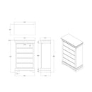 Charlston - 5 Piece Bedroom Set With LED Headboard