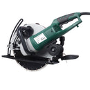 Portable Electric Corded Circular Concrete Saw 14" Wet / Dry Cutter 2600W Green Steel With Water Line & Guide Roller - Green
