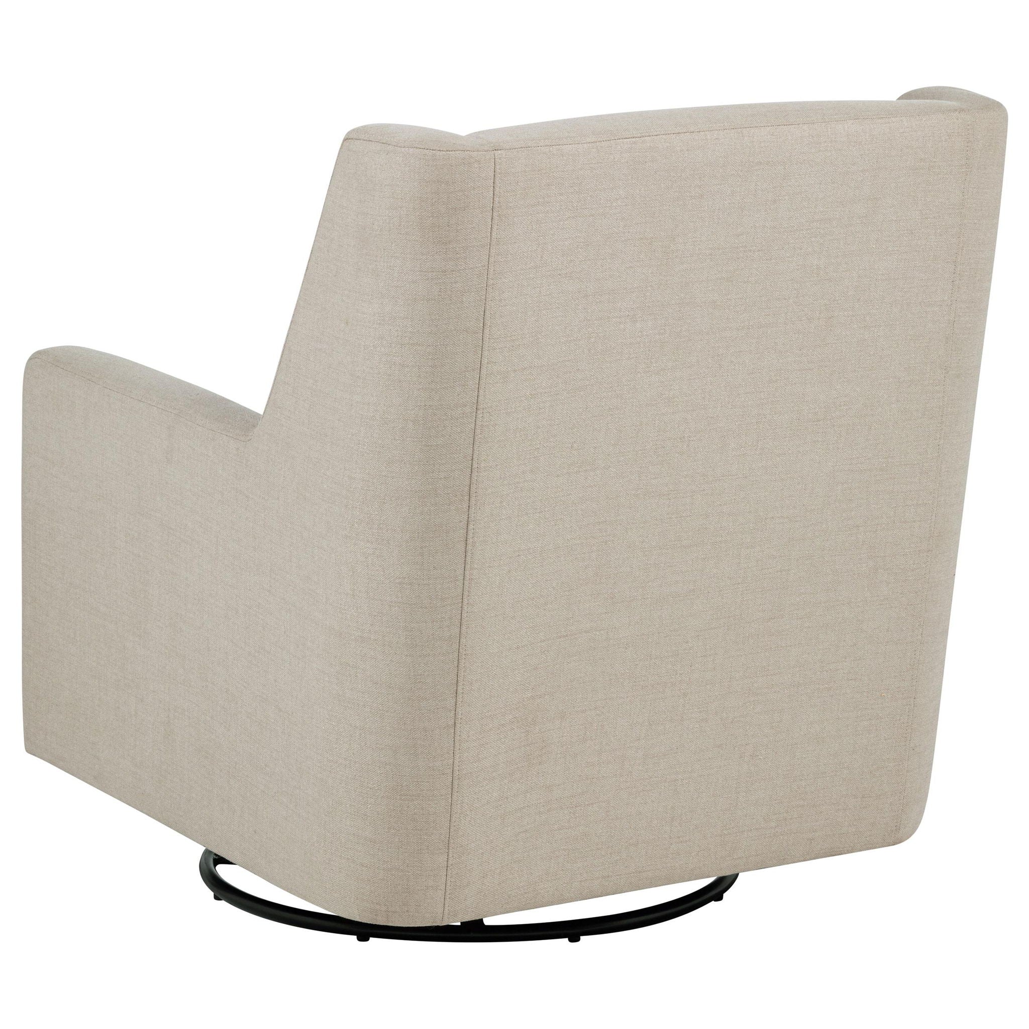 Sorrel Fabric Upholstered Swivel Glider Arm Chair Latte