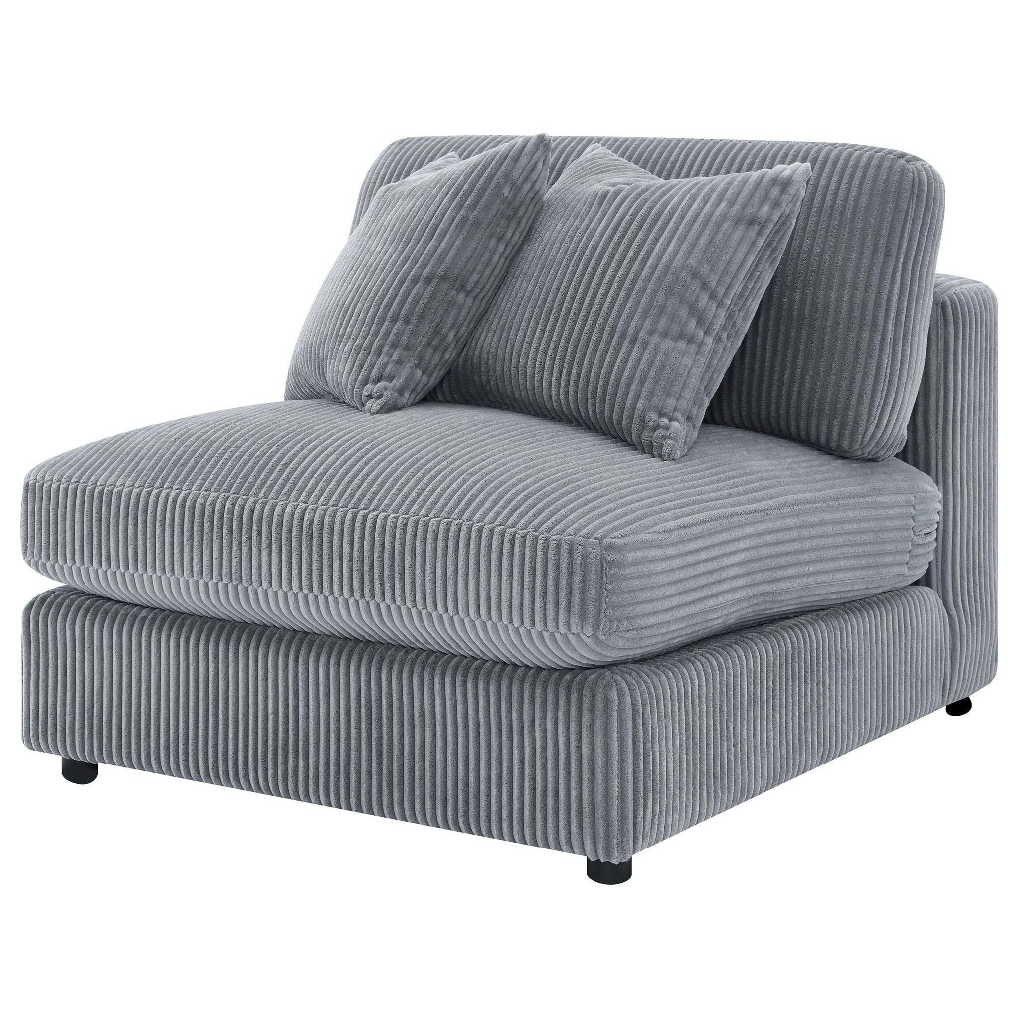 Blaine Upholstered Armless Chair Fog - Atlantic Fine Furniture Melbourne FL