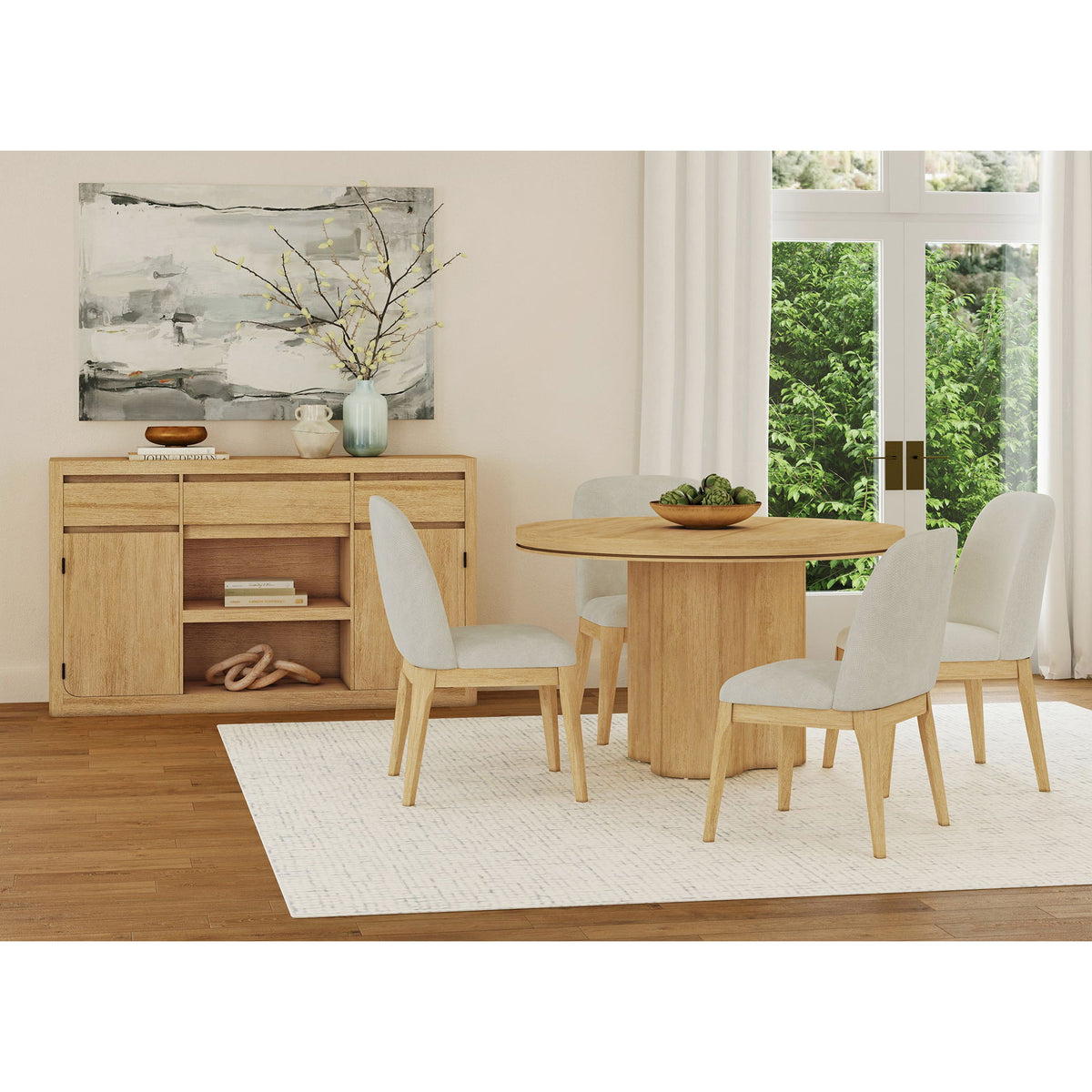 Rosalie Round Dining Table in Black by Elements International, view 12