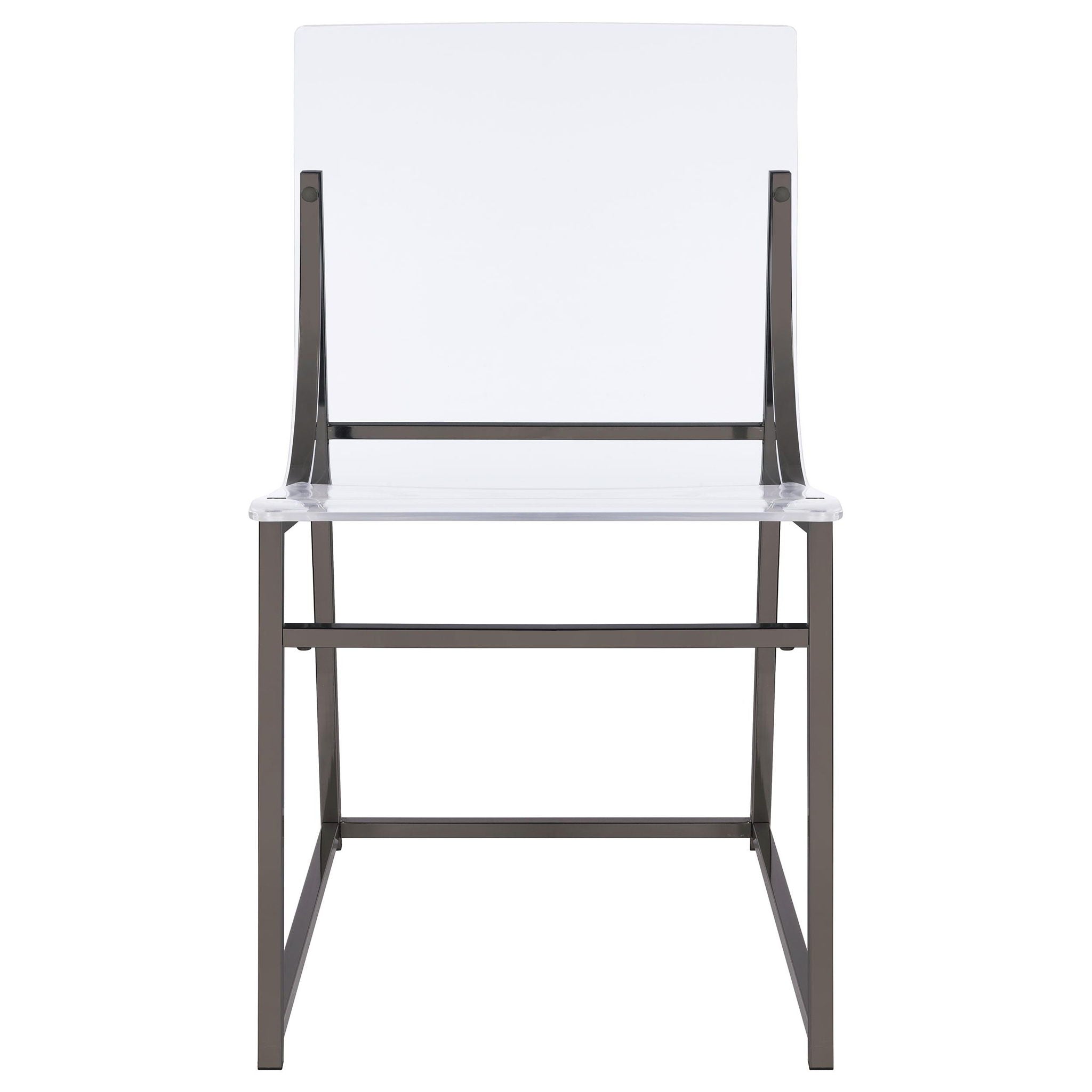 Jillian 5-piece Round Mirror Top Dining Set Black Nickel - Atlantic Fine Furniture Melbourne FL