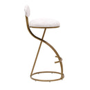 Round Print Bar Stools Upholstered Chairs For Kitchen (Set of 2)