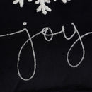 Velvet Pillow With Embroidered Joy And Frosty Snowflake, For Christmas Halloween Holiday Decor (Set of 2)