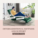 Velvet Chaise Lounge Indoor, Button Tufted Upholstered Chaise Lounge Chair With Pillow