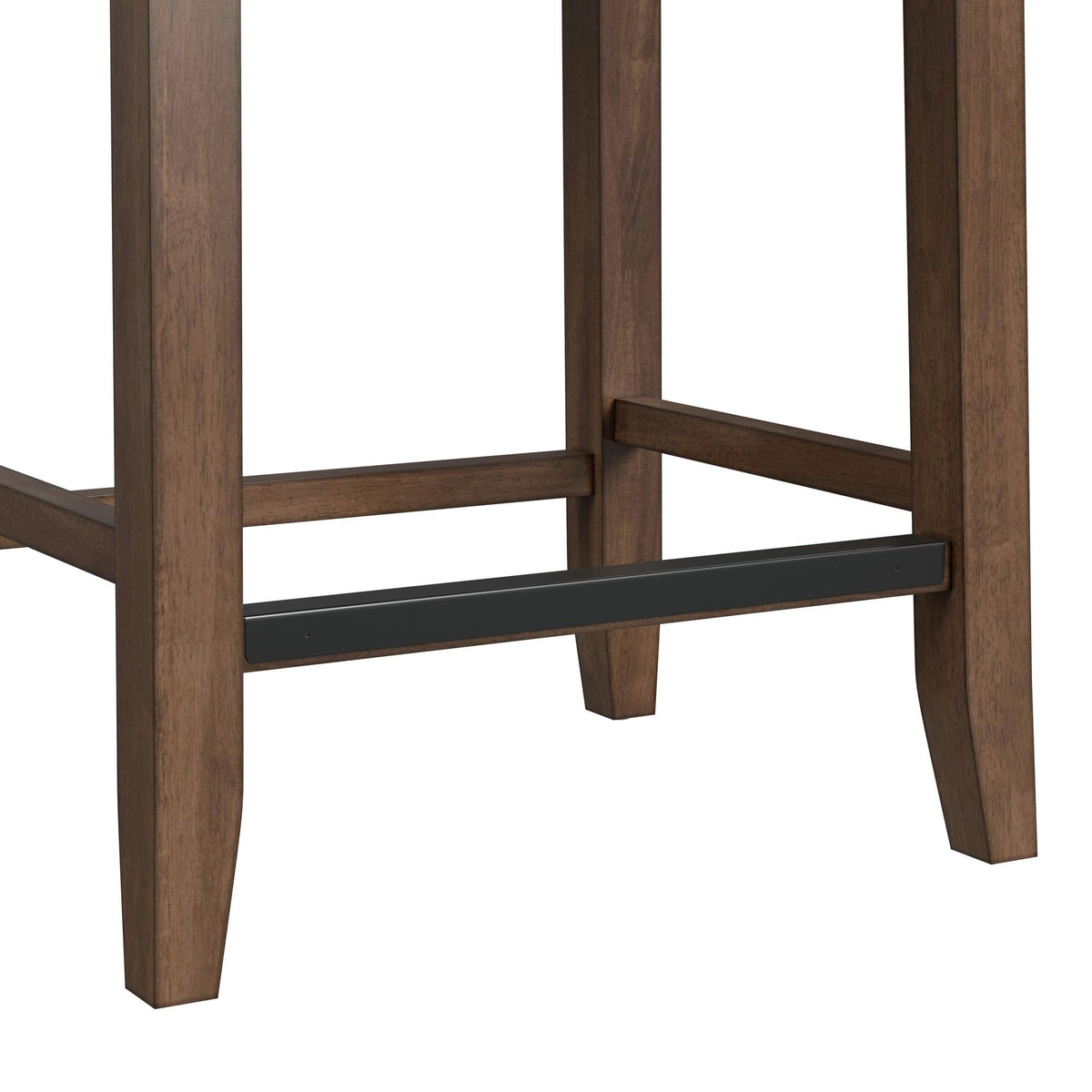 Santa Barbara Kitchen Island & 2 Counter Stools With Fabric in Walnut / Dark Gray by Elements International, view 14