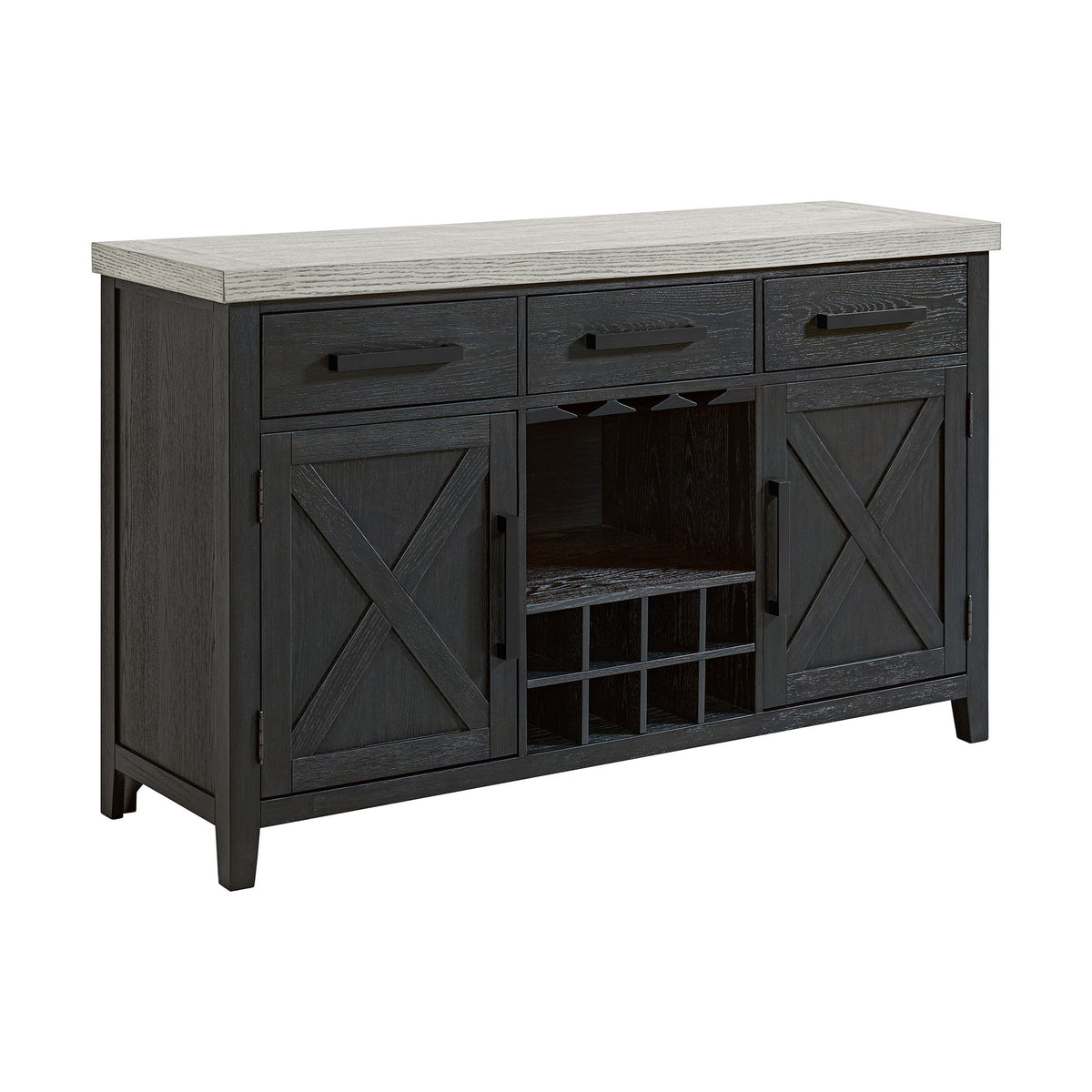Axel Server in Light Gray / Espresso by Elements International