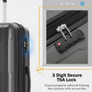 2 Piece Luggage Set With Bags Expanable Spinner Wheels ABS Lightweight Suitcase With Tsa Lock 20" / 24"