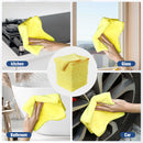 Multifunctional Microfiber Towel For Car Cleaning, Kitchen & Glass Scrubbing - Yellow