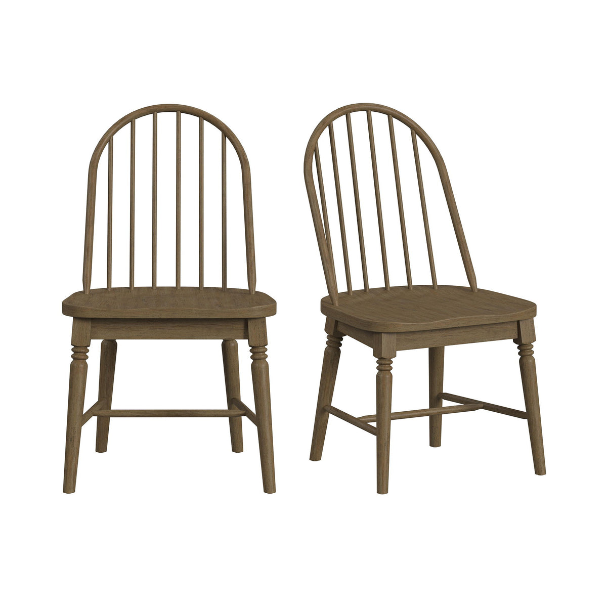 Heritage Windsor Side Chair (Set of 2) With Leveler in Oak Brown by Elements International